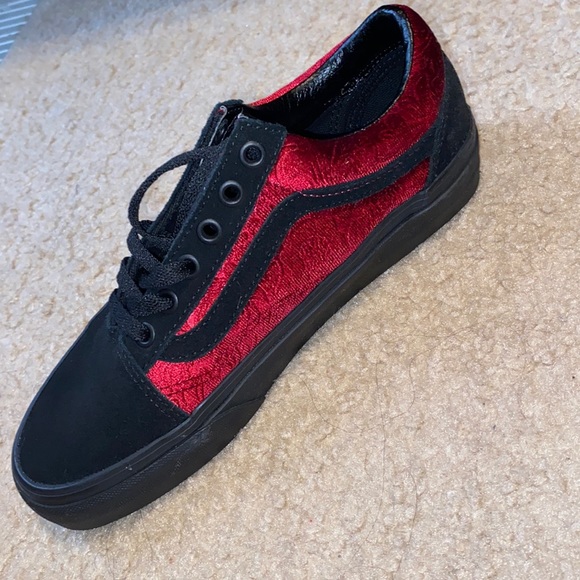 NWT Old Skool Velvet Parisian Night/Cerise - Picture 3 of 7